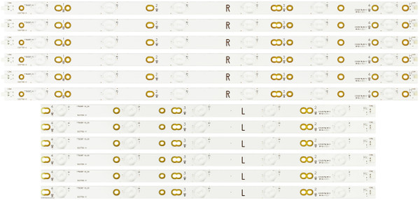Sharp TT5008T V1_00 V0_00 LED Backlight Strips (12) LC-50LB481C LC-50LB481U (NEW)