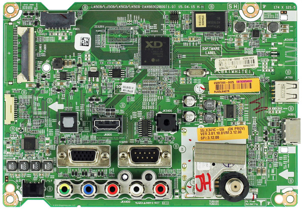 LG EBT63954601 Main Board for 55LX341C-UA