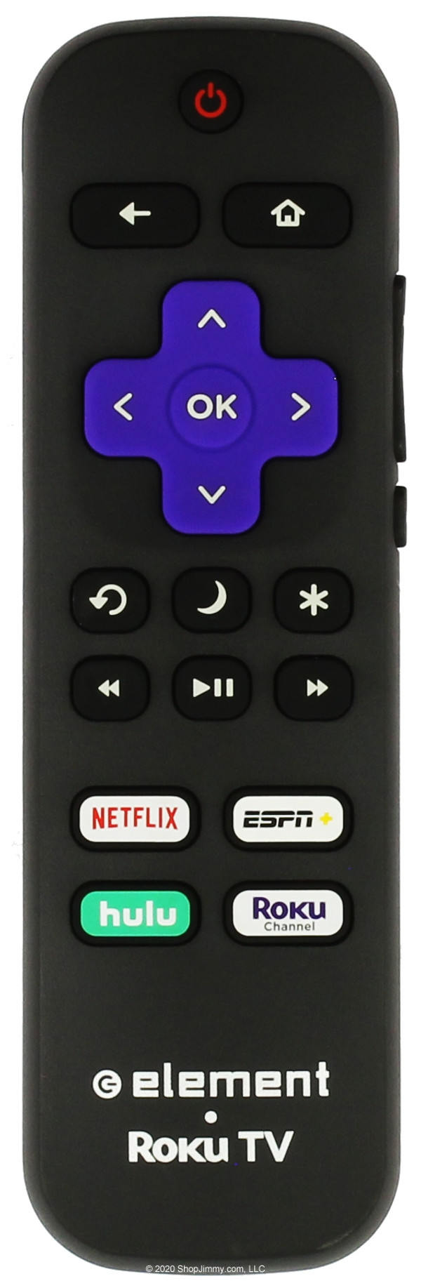 Element 101018E0064 Roku Remote Control w/ Netflix ESPN Hulu Roku--OPEN BAG