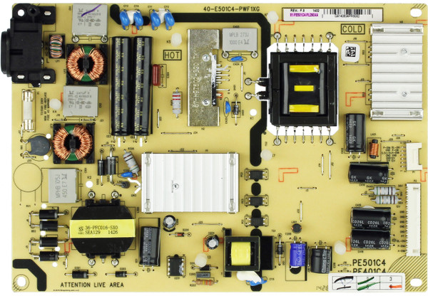 TCL 81-PE501C4-PL290AA Power Supply Board