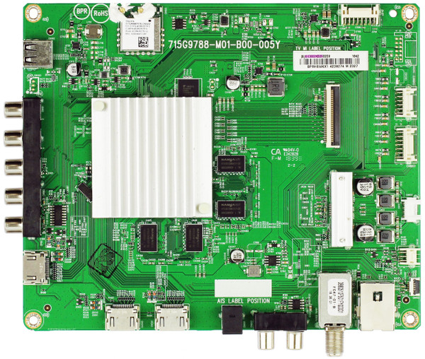 Vizio 756TXICB02K029 Main Board for D65-F1 (LTMUWSLU Serial)