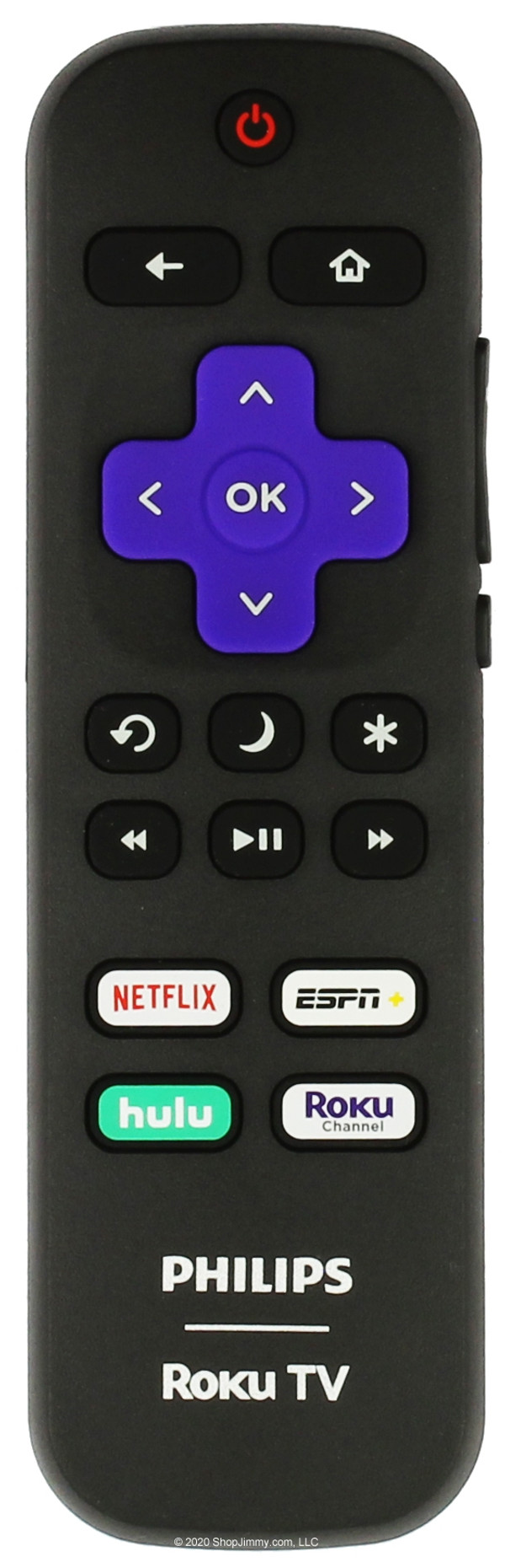 Philips 06-518W21-PH05XS Roku Remote Control w/ Netflix ESPN NULU ROKU--OPEN BAG