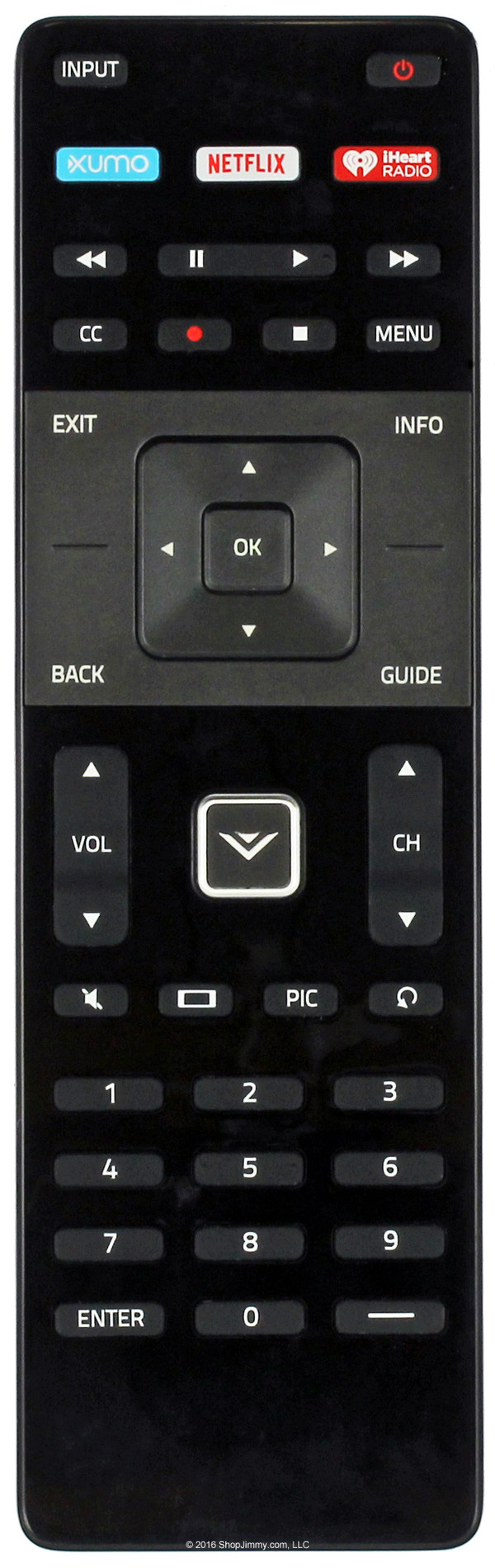 Vizio 0980-0306-1081 (XRT122 with XUMO button) Remote Control - Open Bag