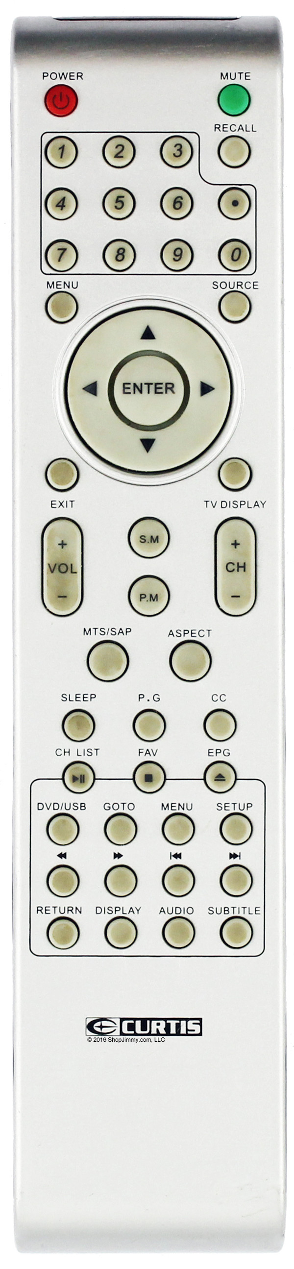 Curtis LCD1905E Remote Control