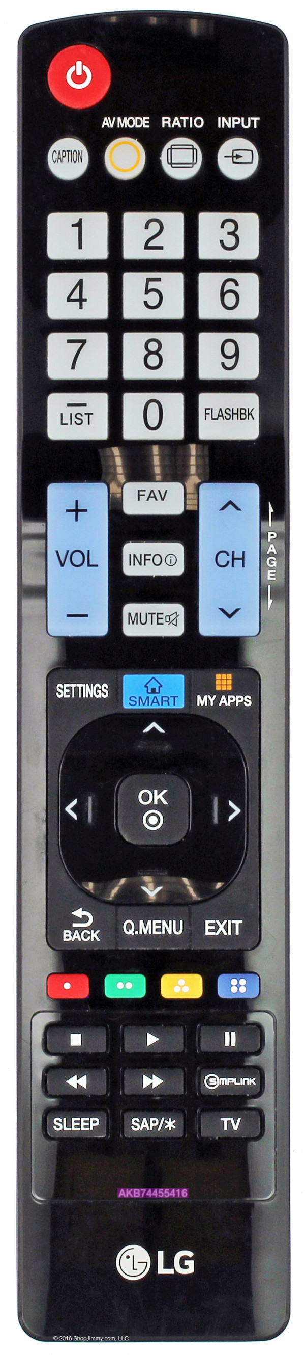 LG AKB74455416 Remote Control - New