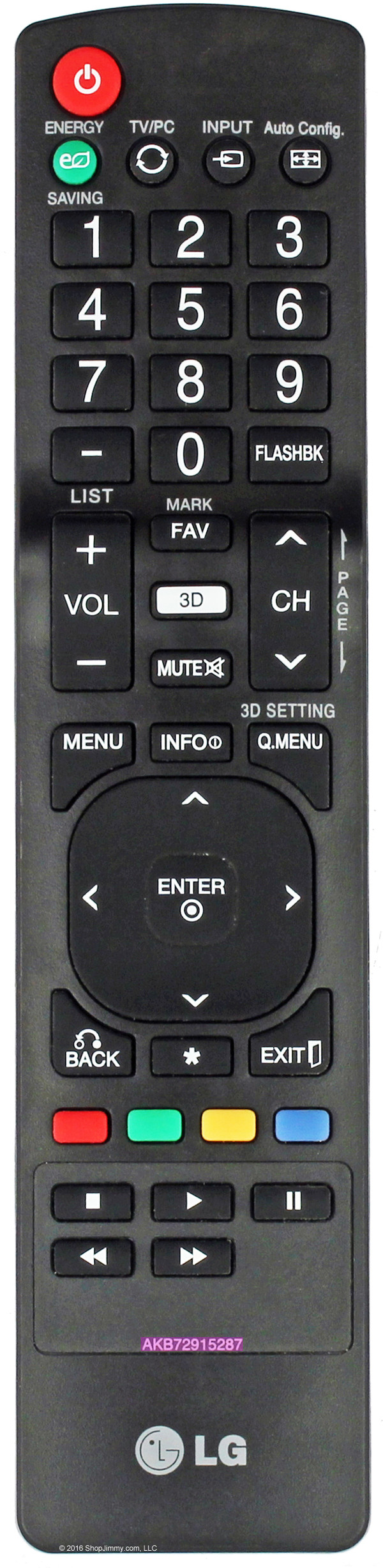 LG AKB72915287 Remote Control - Open Bag