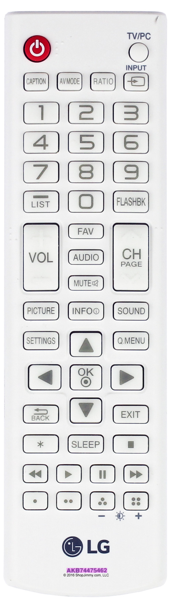 LG AKB74475462 Remote Control - Open Bag