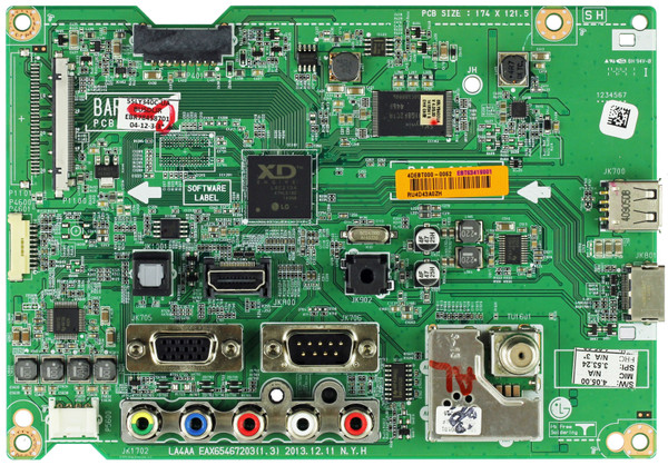 LG EBT63419001 Main Board for 55LY340C-UA(BUSDLJR)