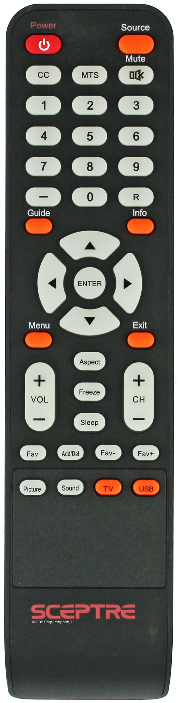 Sceptre E320XVFHD Remote ControlNEW X505BVFMQR