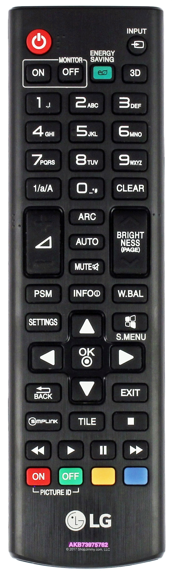 LG AKB73975762 Remote Control--NEW