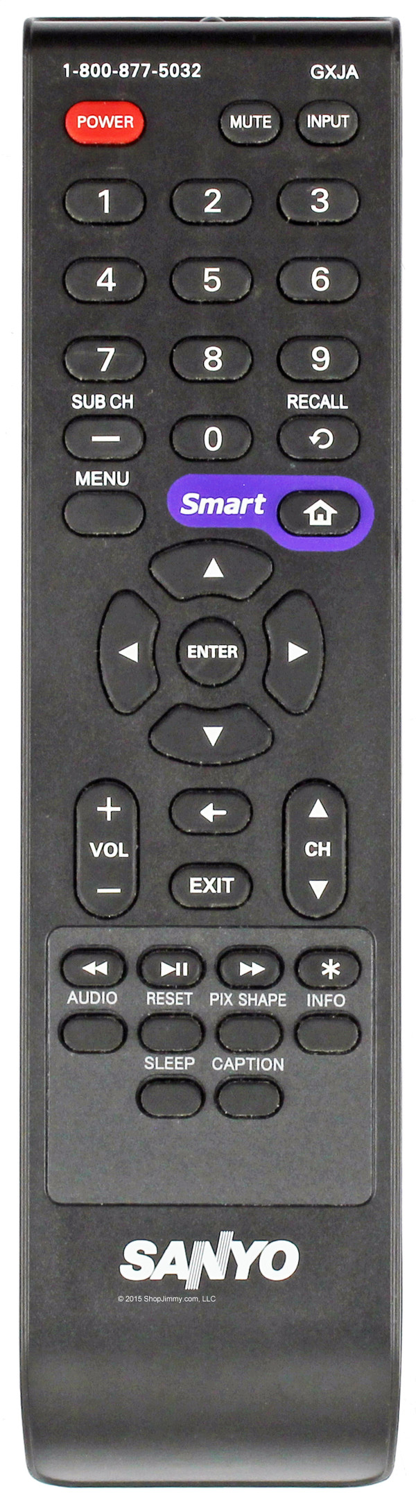 Sanyo GXJA (1LB0U10B04200) Remote Control for DP50E84