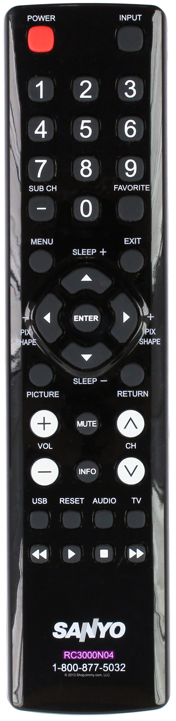 Sanyo RC3000N04 Remote Control