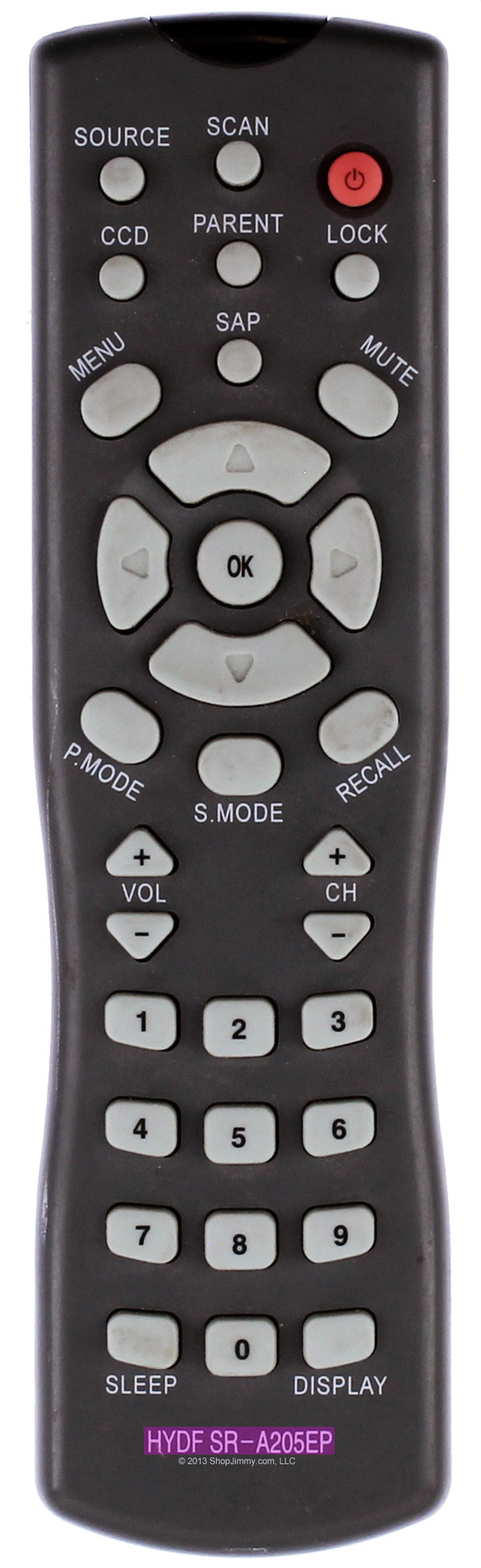 Insignia HYDF SR-A205EP Remote Control