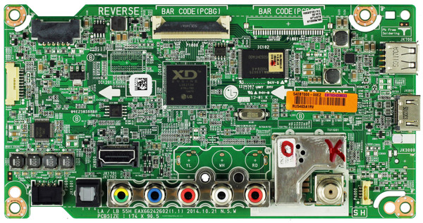 LG EBT63439833 Main Board for 55LF6000-UB.BUSYLOR