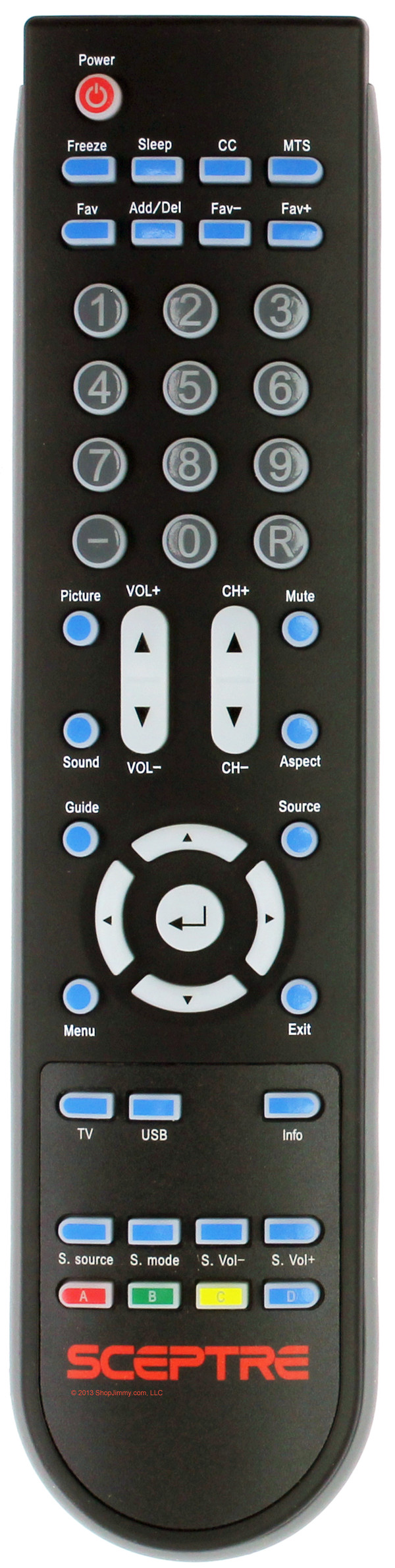 Sceptre X505BVFHD Remote Control