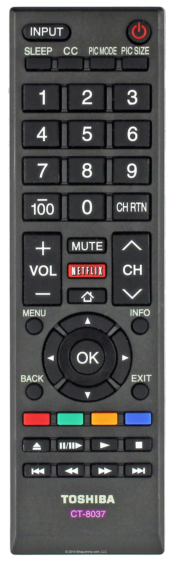 Toshiba CT-8037 Remote Control
