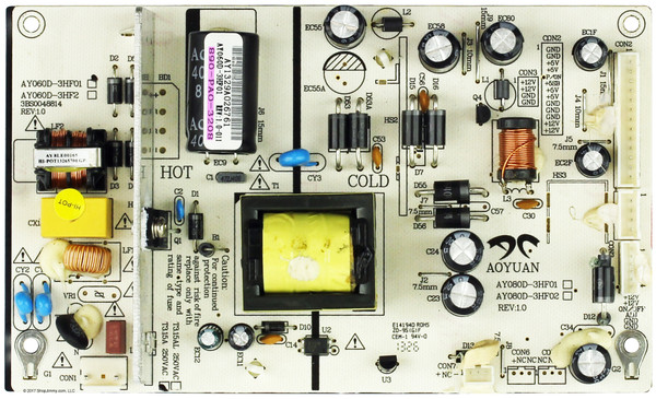 Insignia 890-PAO-3208 Power Supply/LED Driver Board