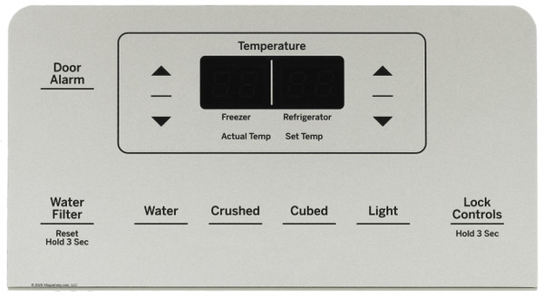 GE Refrigerator WR55X31006 Control Panel Gray