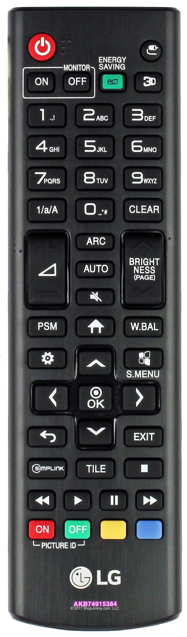 LG AKB74915384 Remote Control--NEW