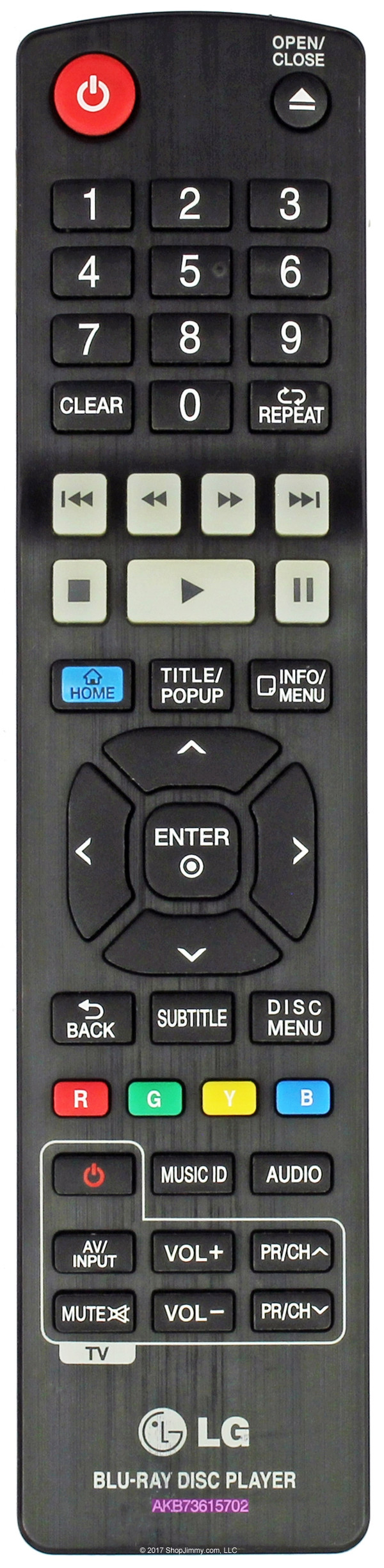 LG AKB73615702 Remote Control--Open Bag