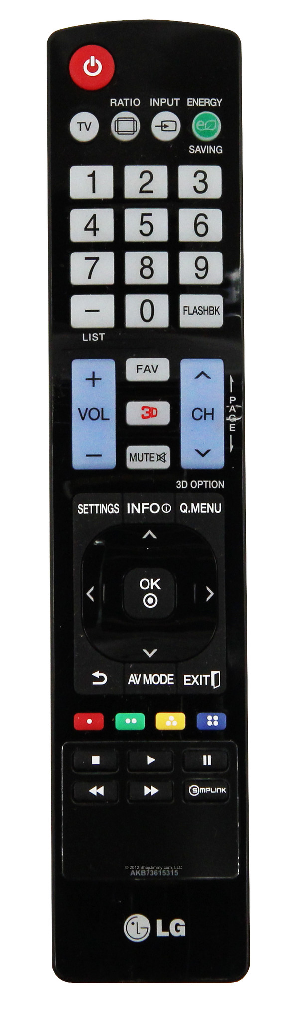 LG AKB73615315 Remote Control
