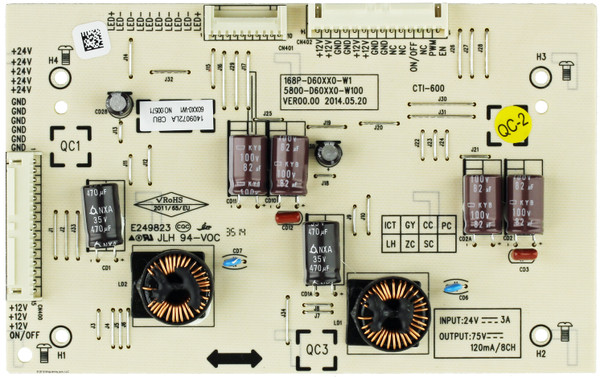 LG COV32809801 (168P-D60XX0-W1, 5800-D60XX0-W100) LED Driver for 60LB5200-UA