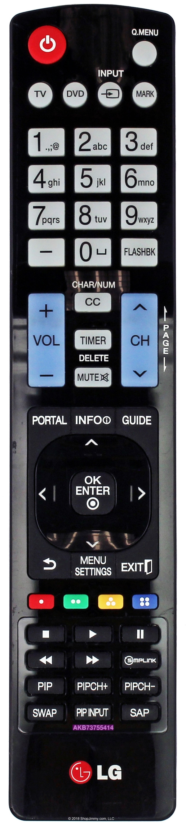 LG AKB73755414 Remote Control - Open Bag