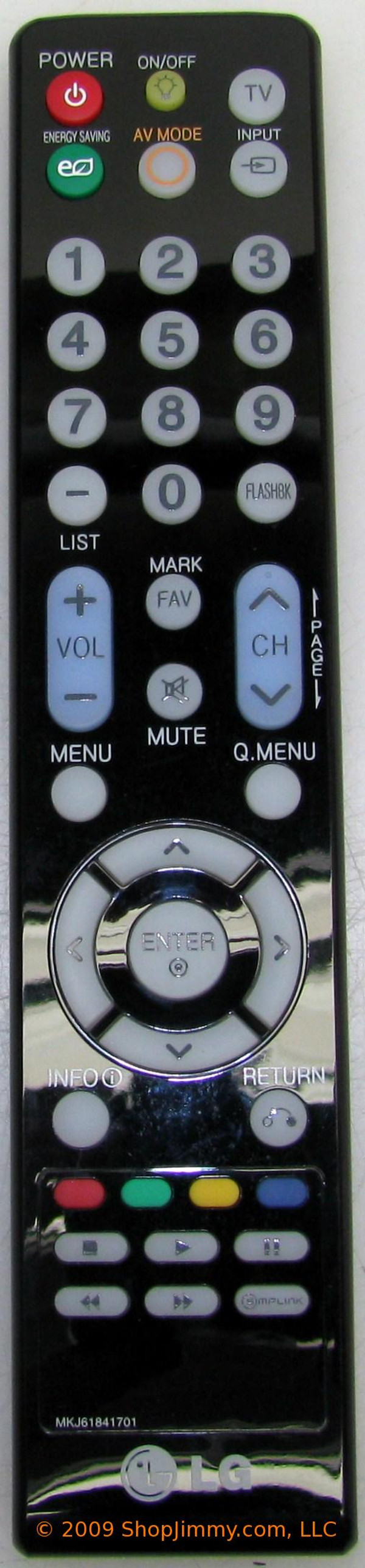 LG MKJ61841701 Remote Control