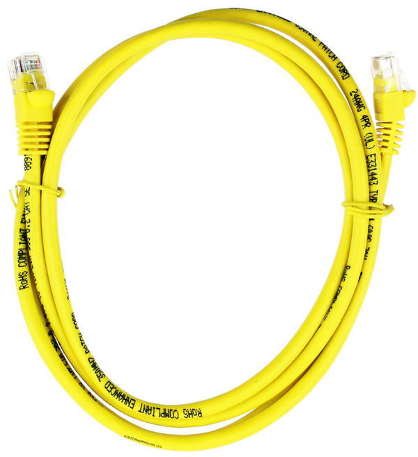 Quiktron 570-110-005 5ft Value Series Cat5E Booted Patch Cord - Yellow