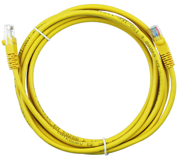 Quiktron 570-110-010 10ft Value Series Cat5E Booted Patch Cord - Yellow