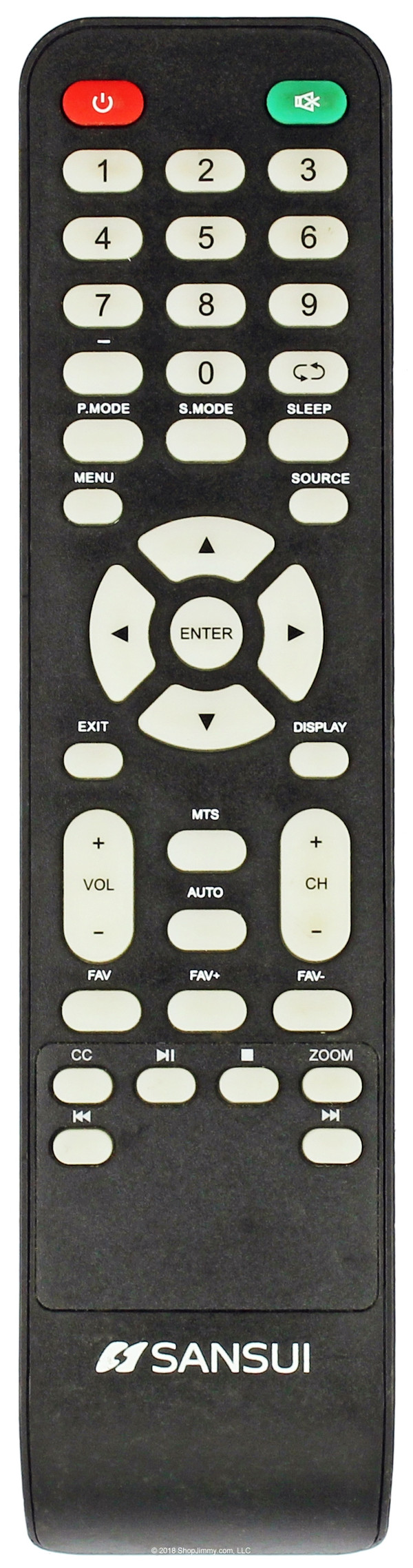 Sansui Remote Control for SLED6516 -- Open Bag