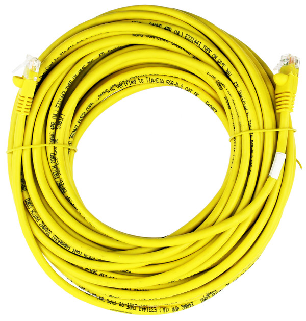 Quiktron 570-115-050 50ft Value Series Cat5E Booted Patch Cord - Yellow