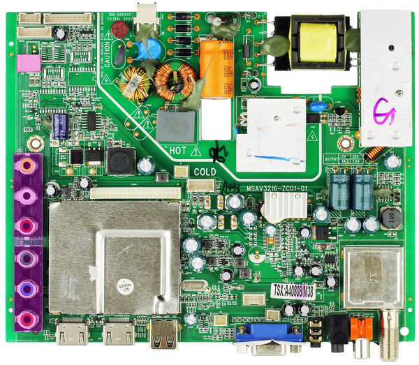 Proscan MSAV3216-ZC01-01 Main Board for PLED2435A-D (SN beginning with A1304)