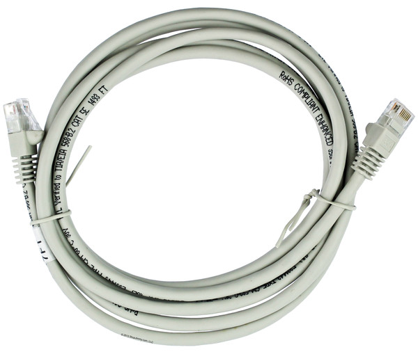 Quiktron 570-100-007 7ft Value Series Cat5E Booted Patch Cord - Gray