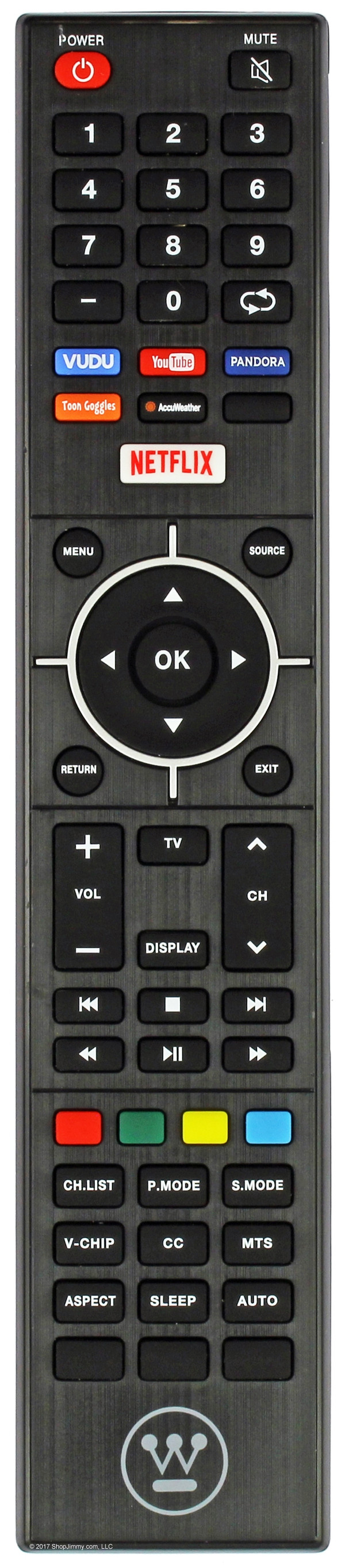 Westinghouse Remote Control WD42UT4490 WD50UT4490 WD55UT4490--NEW