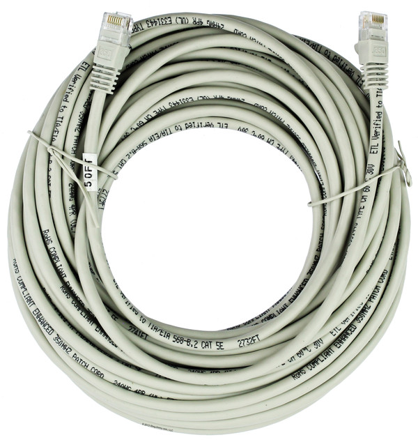 Quiktron 570-100-050 50ft Value Series Cat5E Booted Patch Cord - Gray