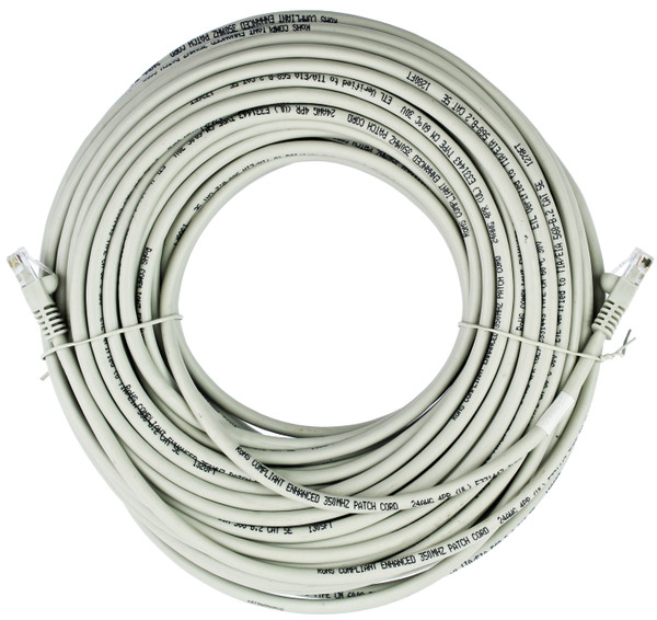 Quiktron 570-100-100 100ft Value Series Cat5E Booted Patch Cord - Gray