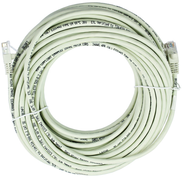 Quiktron 570-125-050 50ft Value Series Cat5E Booted Patch Cord - White
