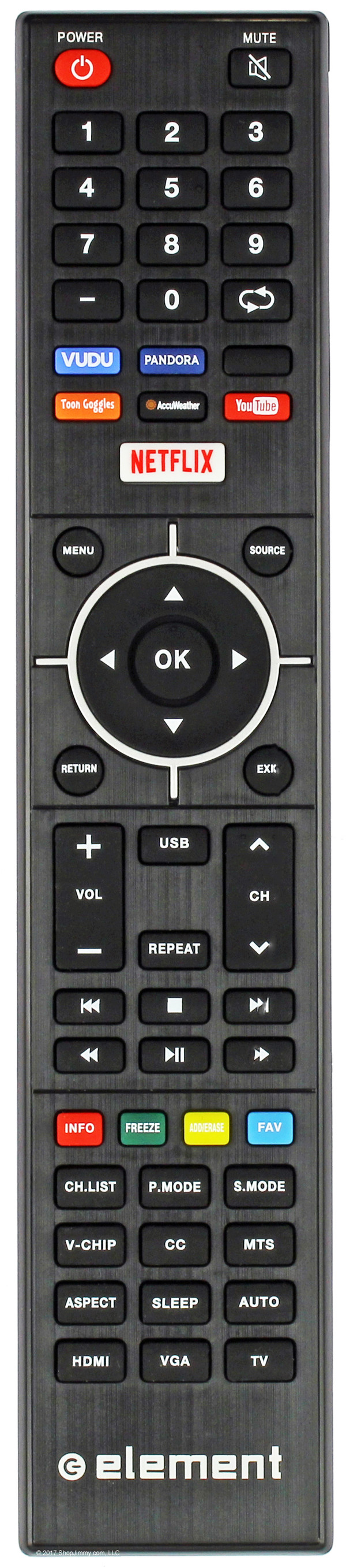 Element E4SFT551 Remote Control - New