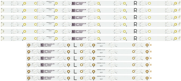 Insignia LBM500P0701-FK-2(R)(5) LBM500P0701-FJ-2(L)(5) LED Backlight Strips (12) NS-50DR710NA17 NEW