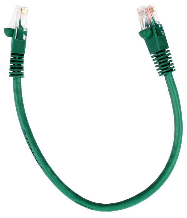 Quiktron 570-120-001 1ft Value Series Cat5E Booted Patch Cord - Green