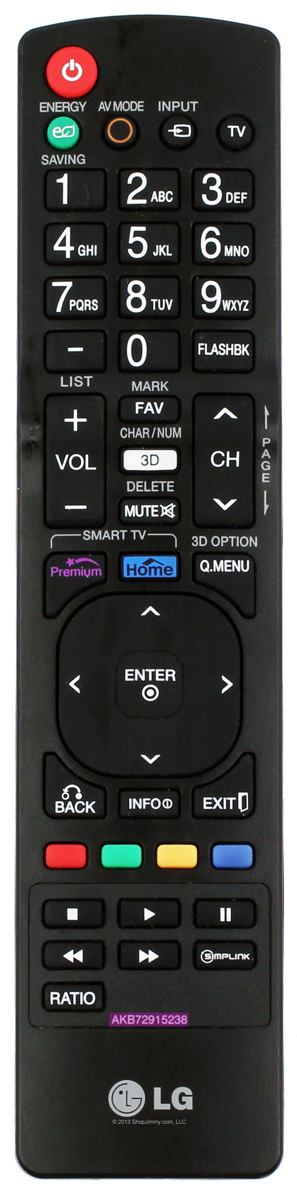 LG AKB72915238 Remote Control