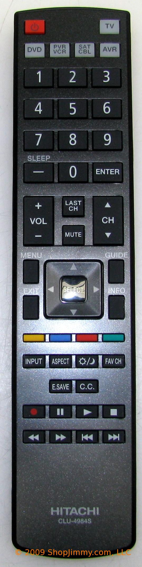 Hitachi HL02564 (CLU-4984S) Remote Control