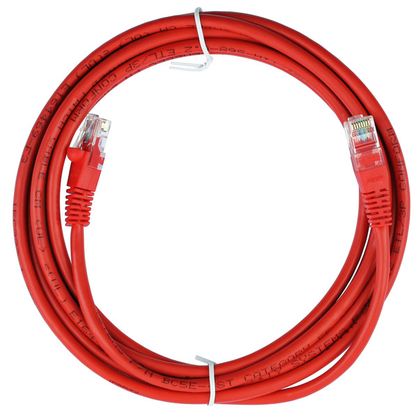 Quiktron 570-130-010 10ft Value Series Cat5E Booted Patch Cord - Red