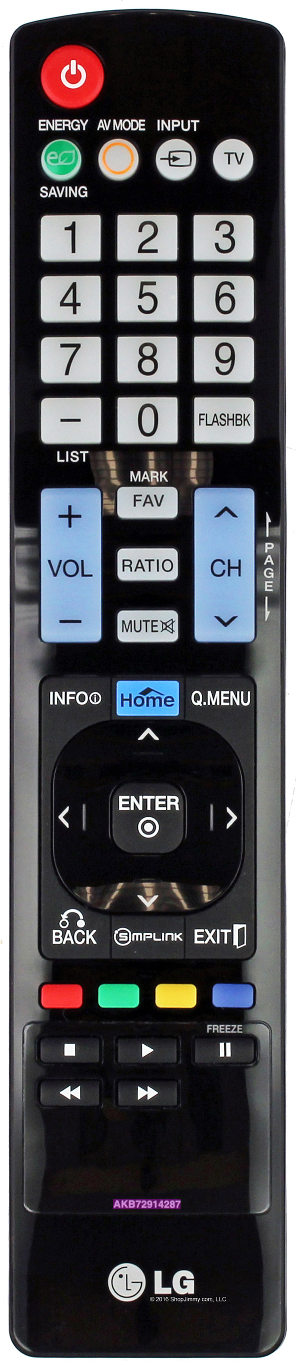 LG AKB72914287 Remote Control