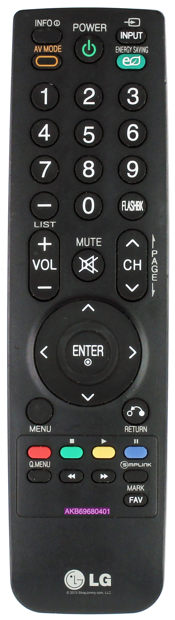 LG AKB69680401 Remote Control