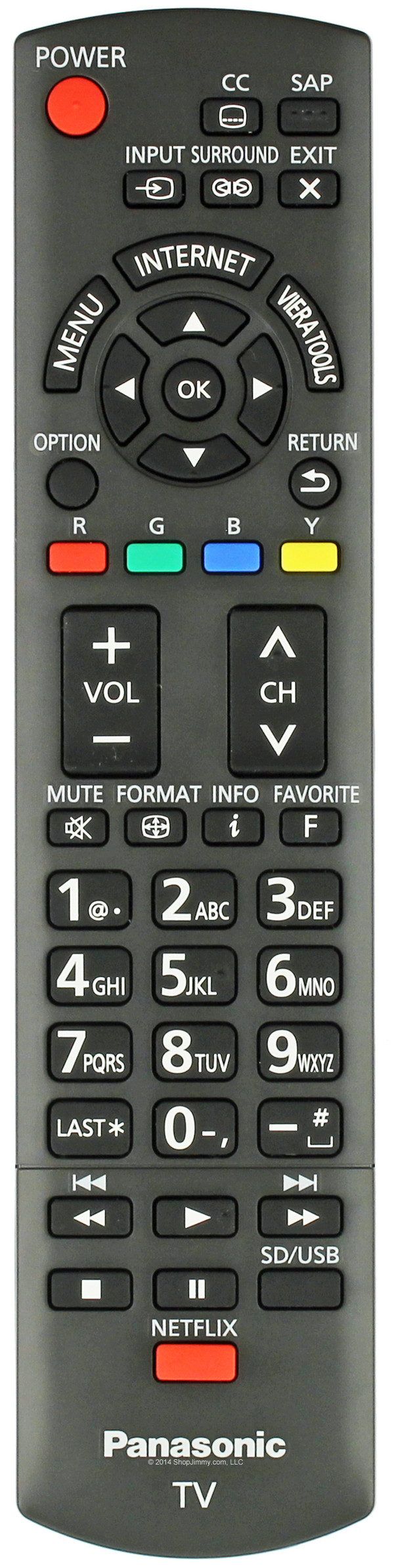 Panasonic N2QAYB000779 Remote Control
