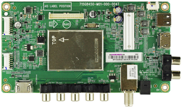 Vizio 756TXHCB01K0070 Main Board for D50N-E1 (LTMWVTCT Serial)