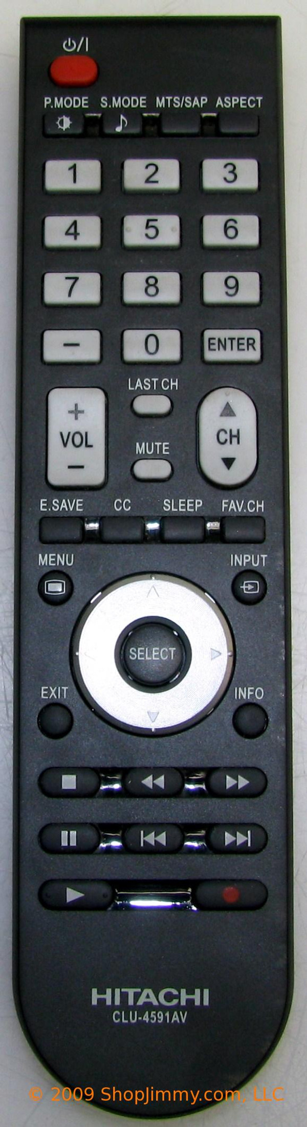 Hitachi 098GRABD1NEHTM (CLU-4591AV) Remote Control