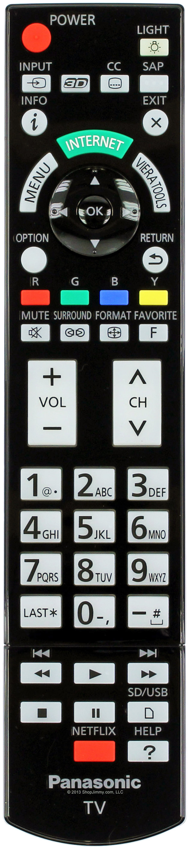 Panasonic N2QAYB000777 Remote Control